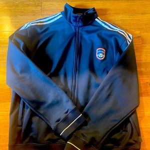 Men’s XL Adidas Soccer jacket - Munich 2006 FIFA World Cup Blue (Navy) and White